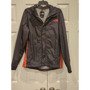 The North Face HyVent Gray/Orange Hooded Jacket Men's Size S/P